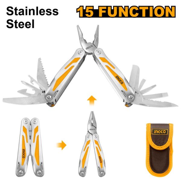 Ingco Foldable Multi-Tool 15-Function