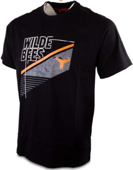 Wildebees Mens Black Casual Short Sleeve Trendy Urban Tech T