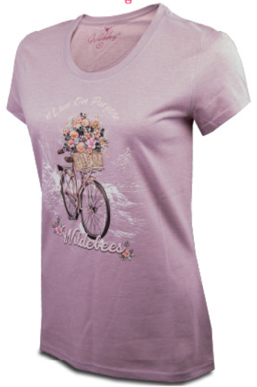 Wildebees Ladies Casual Short Sleeve Lilac Ash Melange Count