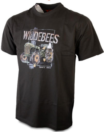 Wildebees Mens Casual Rusted Farm Tractor T-Shirt Group