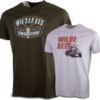 Wildebees Mens Casual Twin Pack T-Shirt Kudu Skull Badge / Q