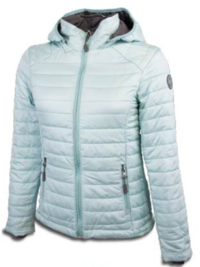 Wildebees Ladies Thermal Reflective Aqua/SGrey Puffer Jacket