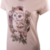 Wildebees Ladies Oatmeal Melange Casual Short Sleeve Barn Ow