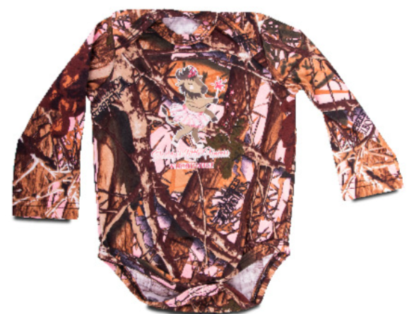Wildebees Sekelbos Camo Long Sleeve Babygrow Infant Girls Ve