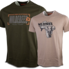 Wildebees Mens Casual Twin Pack T-Shirt African Elephant / S
