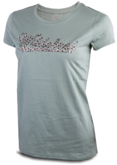 Wildebees Ladies Pistachio Casual Short Sleeve Leopard Swoos