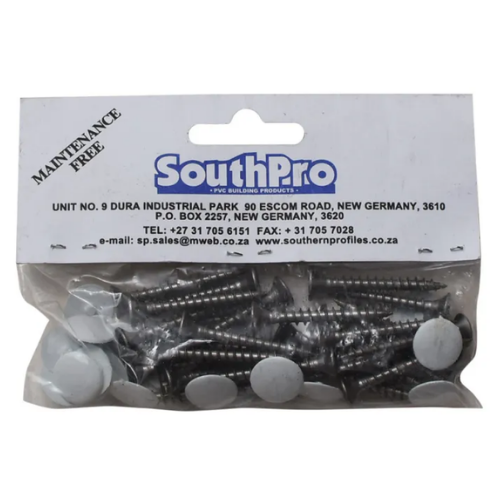 Southpro Pvc Board Fixing Screw & Cap (25/Bag)