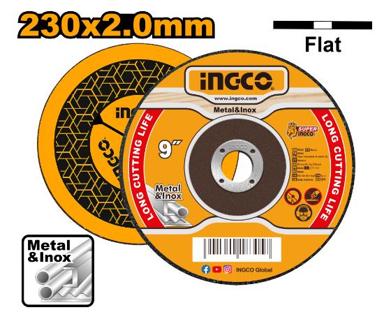 Ingco Cutting Disc (Inox/Metal) 230X2.0X22.2mm Single