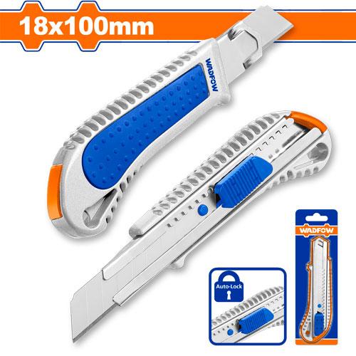 Wadfow Snap Off Knife Aluminmium 18X100mm 1-Piece