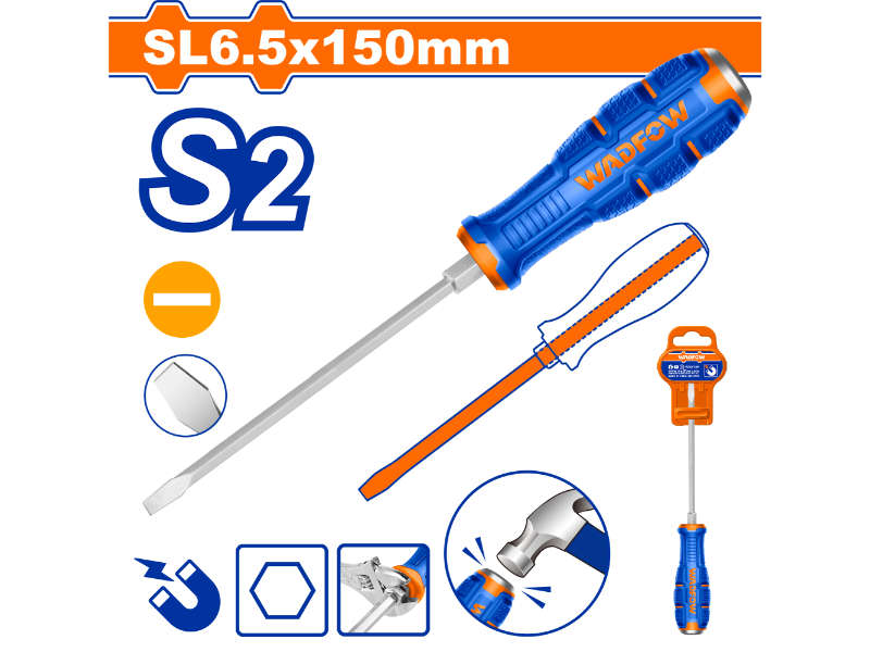 Wadfow Screwdriver Slot To End Mag S2 6,5x150mm