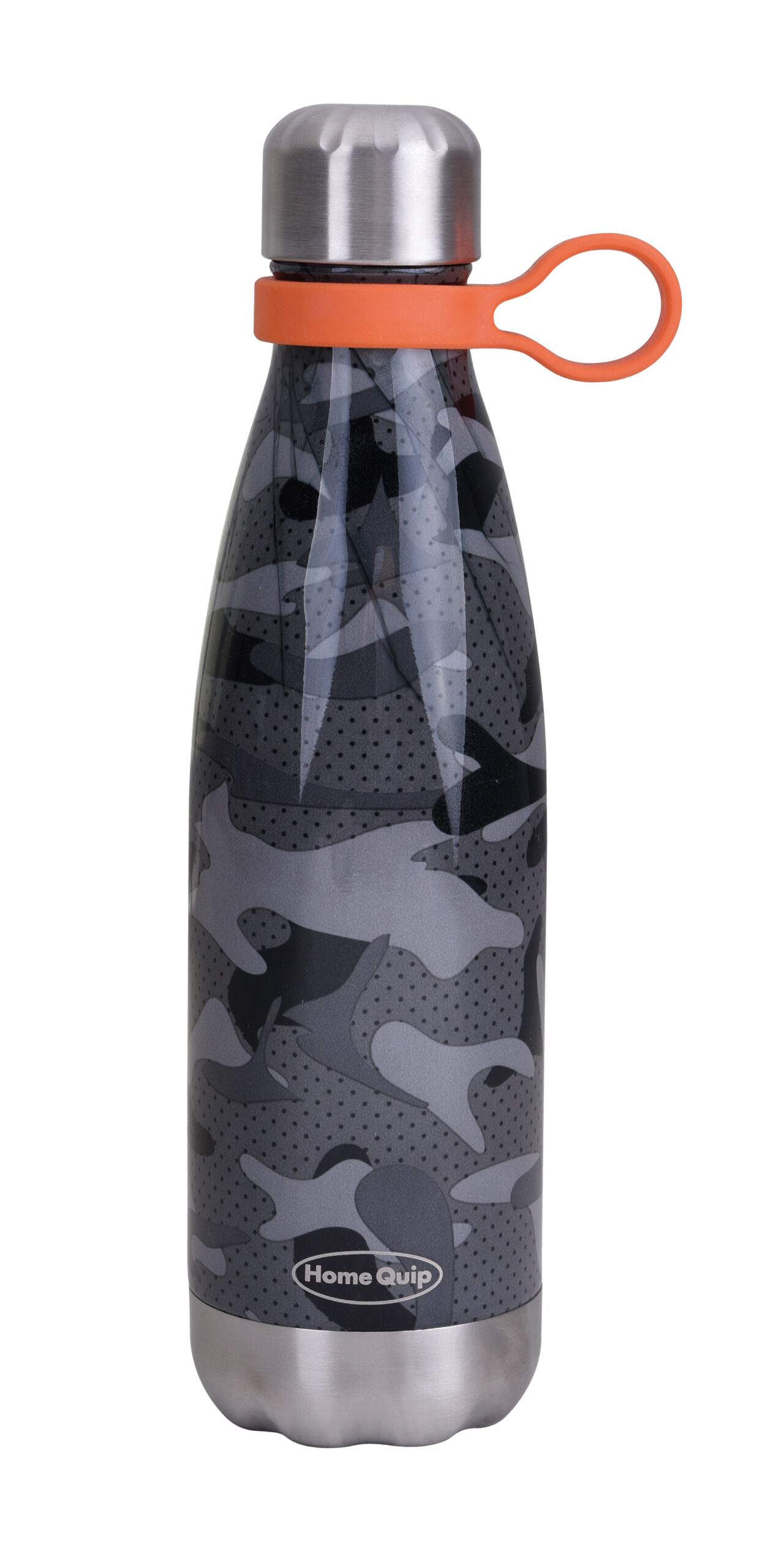 Leisurequip Double Walled Flask Camo, Black & Grey 500ml