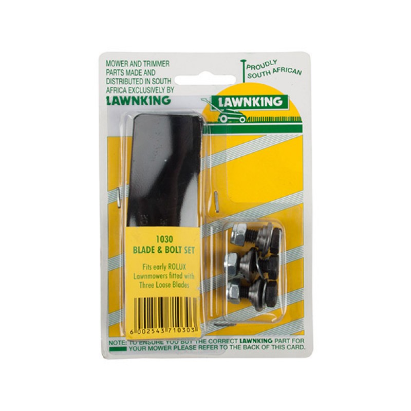 Lawnmower Blade 3 + Bolts Rolux