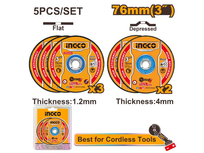 Ingco 76mm Disc Set 5 Piece