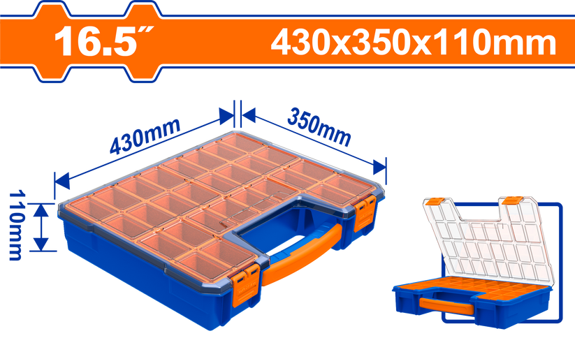 Wadfow Organizer Plastic 430x350x110mm 12-Piece