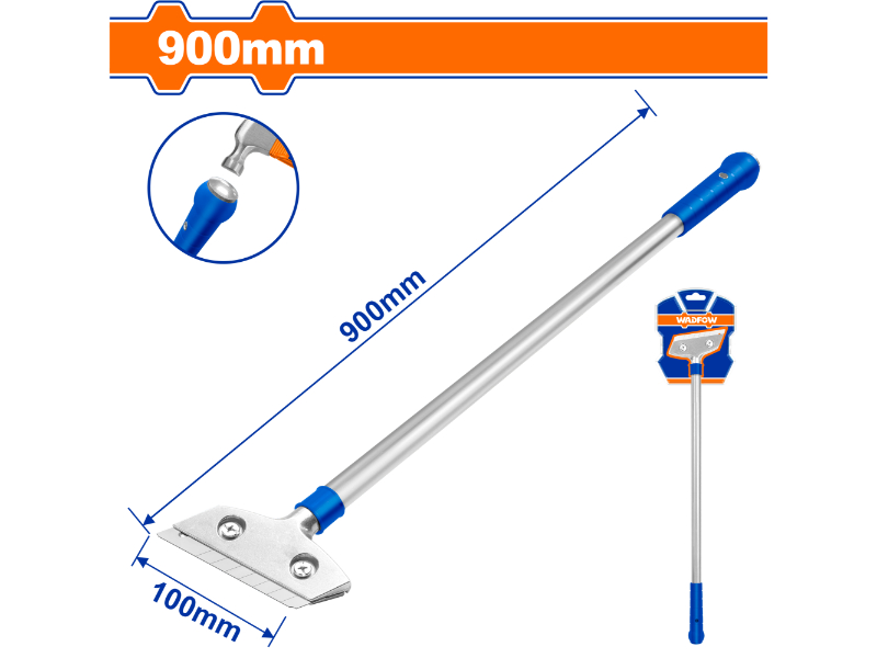 Wadfow Scraper Metal Alum 900mm 18x100mm 1-Piece Bld