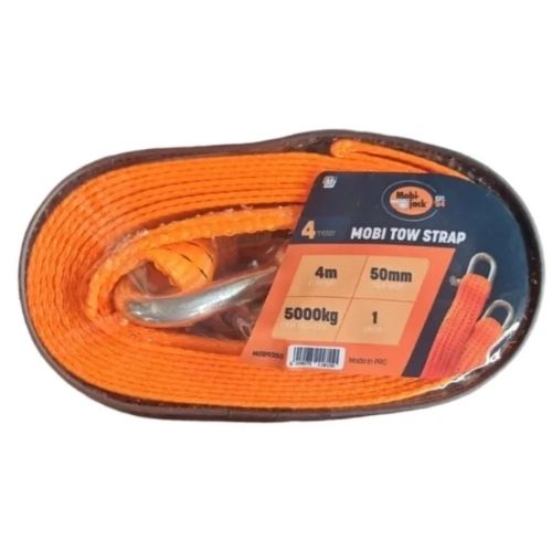 Tow Strap 5000Kg 50mm x 4M Orange Mobi