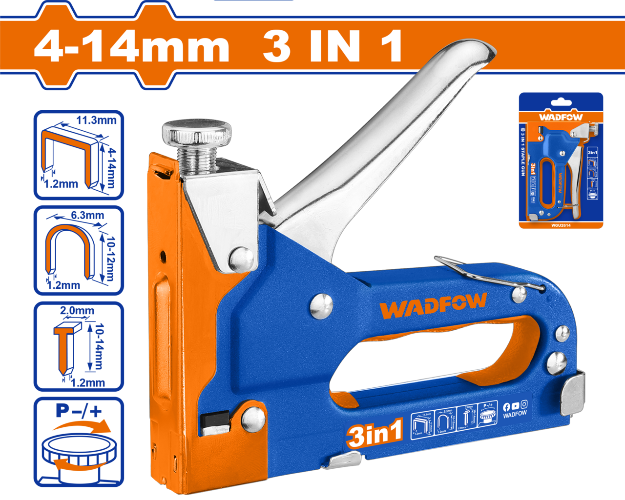 Wadfow Staple Gun 3-in-1