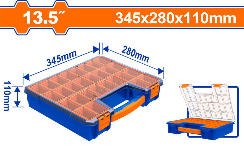 Wadfow Organizer Plastic 345x280x110mm 12-Piece