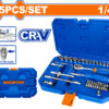 Wadfow Socket Set Cr-V 1/4" 45t 45-Piece
