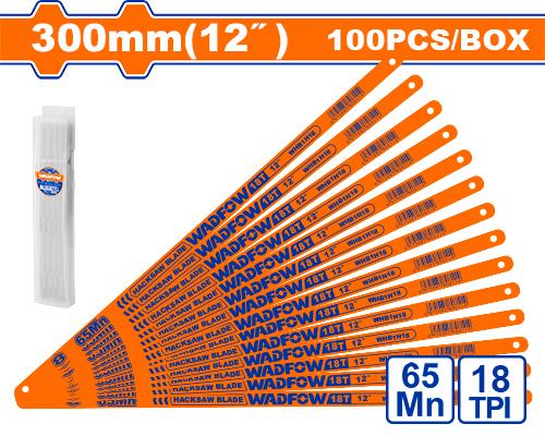 Hacksaw Blade 65mn 300mm 100-Piece Wadfow