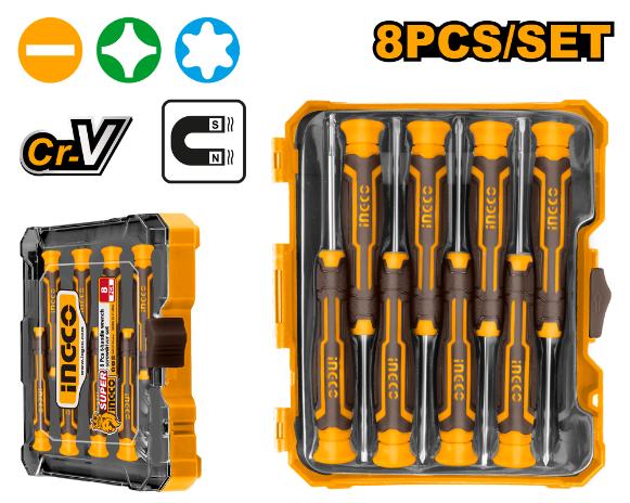 Ingco Precision Screwdriver Set 8-Piece