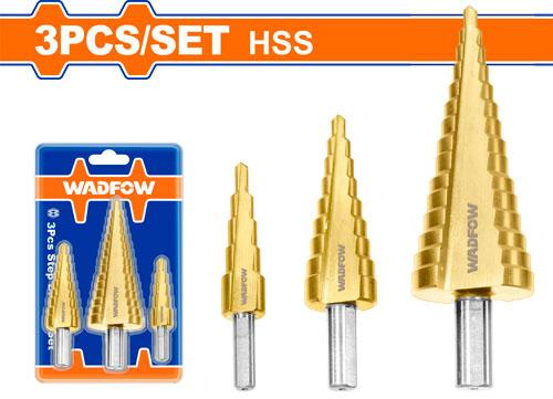 Wadfow Step Drill Set 3-Piece