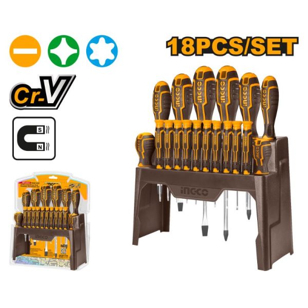 Ingco Screwdriver Set 18-Piece