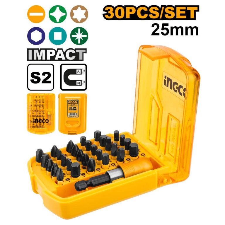 Ingco Impact Screwdriver Bit Set S2 30-Piece