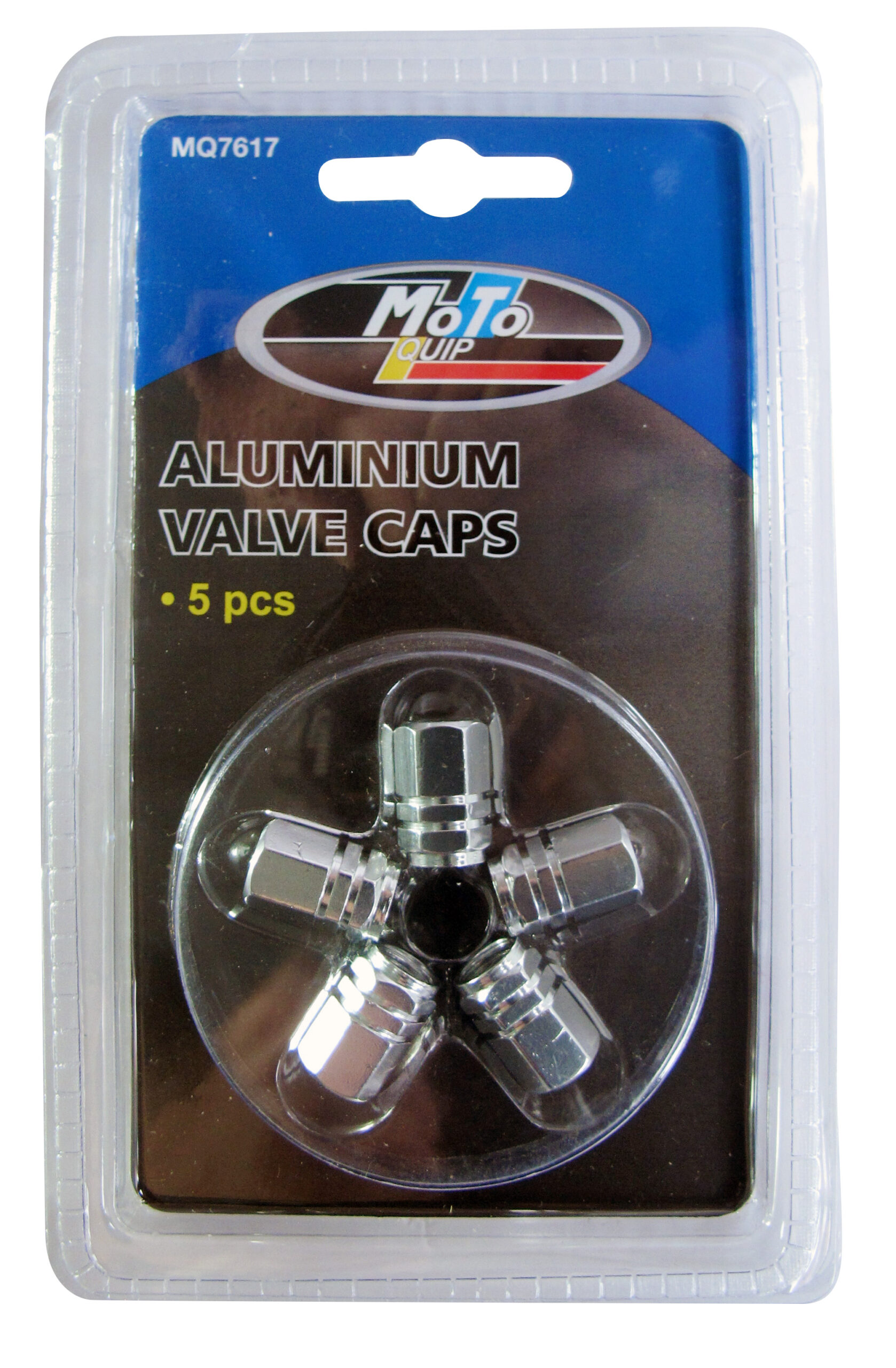 Motoquip Aluminium Valve Caps 5-Pack